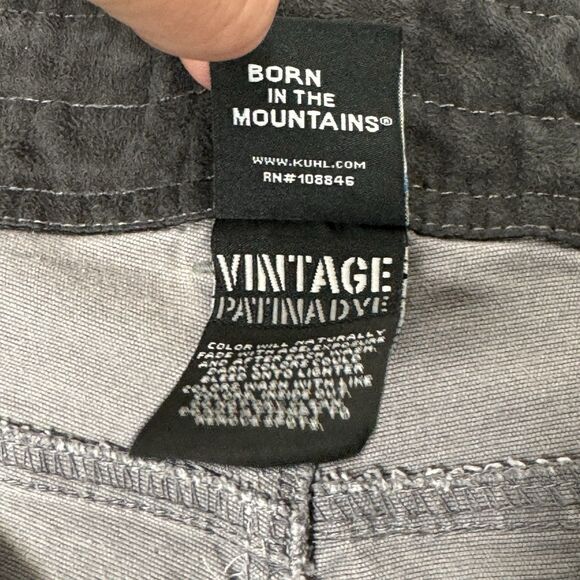 Kuhl Pants Mens 36x32 Gray Kanvus Jean Vintage Patina Dye Straight Leg Canvas - Picture 6 of 12